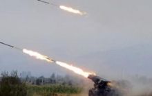 Militants firing Grad missiles at Horlivka