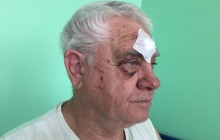 Police officer suspended after beating old man in Kharkiv tram