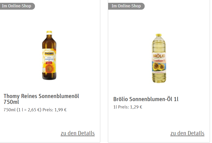 Скриншот rewe.de Скриншот rewe.de