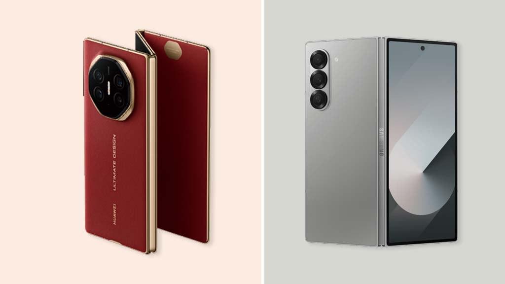Huawei Mate XT - слева, Galazy Z Fold 6 - справа / коллаж Huawei Mate XT - слева, Galazy Z Fold 6 - справа / коллаж
