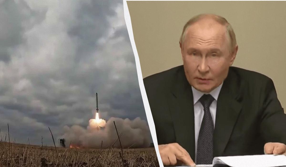 Путін знову погрожує Києву / колаж УНІАН, фото Міноборони РФ, скріншот Путін знову погрожує Києву / колаж УНІАН, фото Міноборони РФ, скріншот