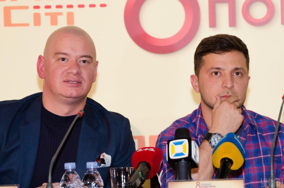 Євген Кошовий та Володимир Зеленський / фото УНІАН Євген Кошовий та Володимир Зеленський / фото УНІАН