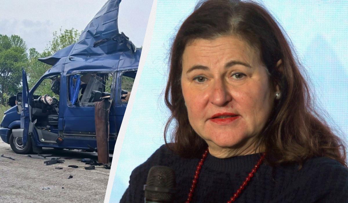 Катарина Матернова подчеркнула, что атака РФ на рейсовый автобус является военным преступлением / коллаж УНИАН, фото Сумская областная прокуратура, УНИАН Катарина Матернова подчеркнула, что атака РФ на рейсовый автобус является военным преступлением / коллаж УНИАН, фото Сумская областная прокуратура, УНИАН